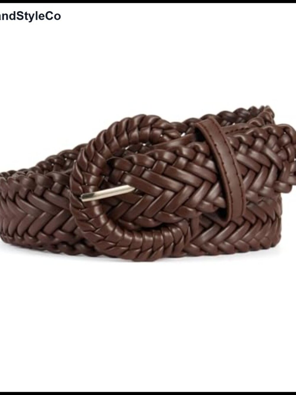 Woven Braided Faux Leather Belt Wide Boho Waist Belt for Dresses Jeans Pants